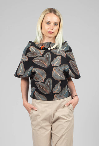 Oler Top in Black Grey and Brown