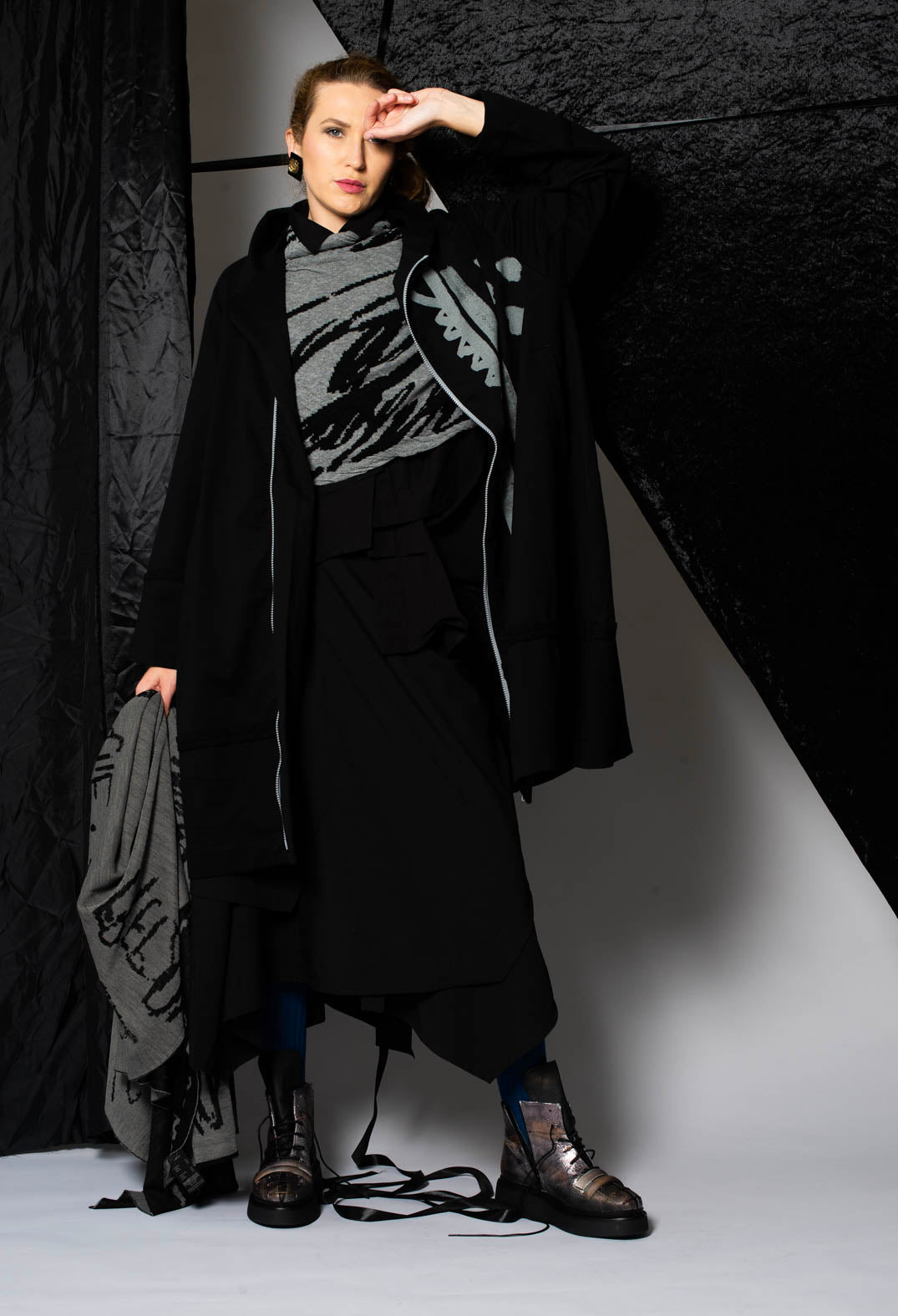 Layered Skirt in Black