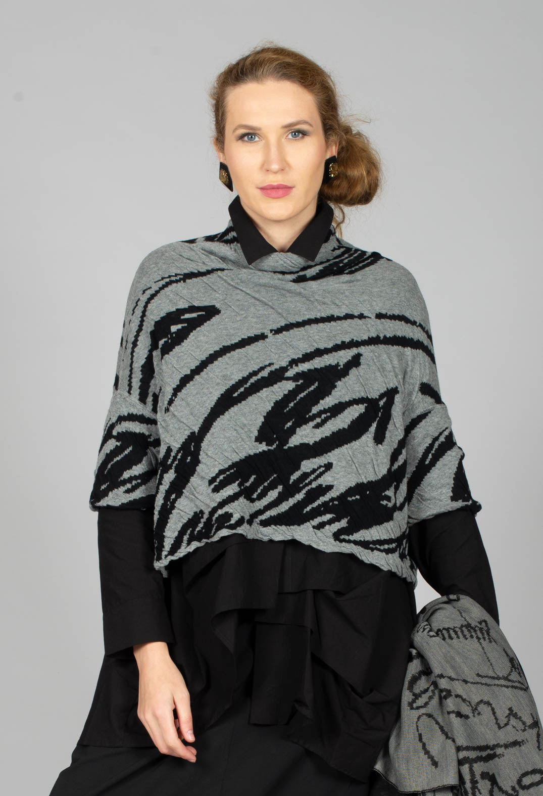 Drop Shoulder Jumper in Grey