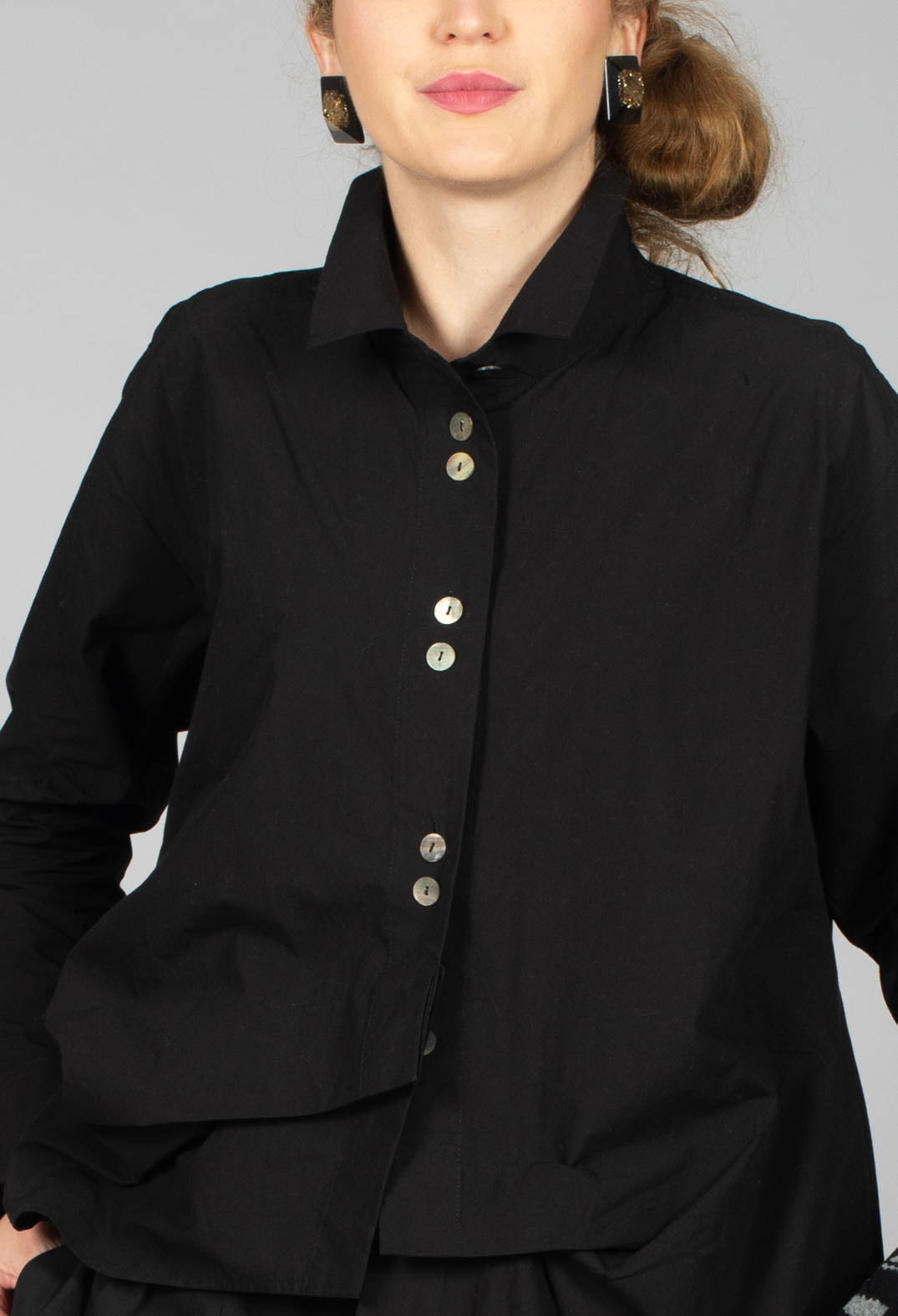 Asymmetric Shirt in Black