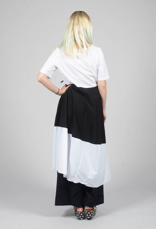 Riko Dress in White with Black