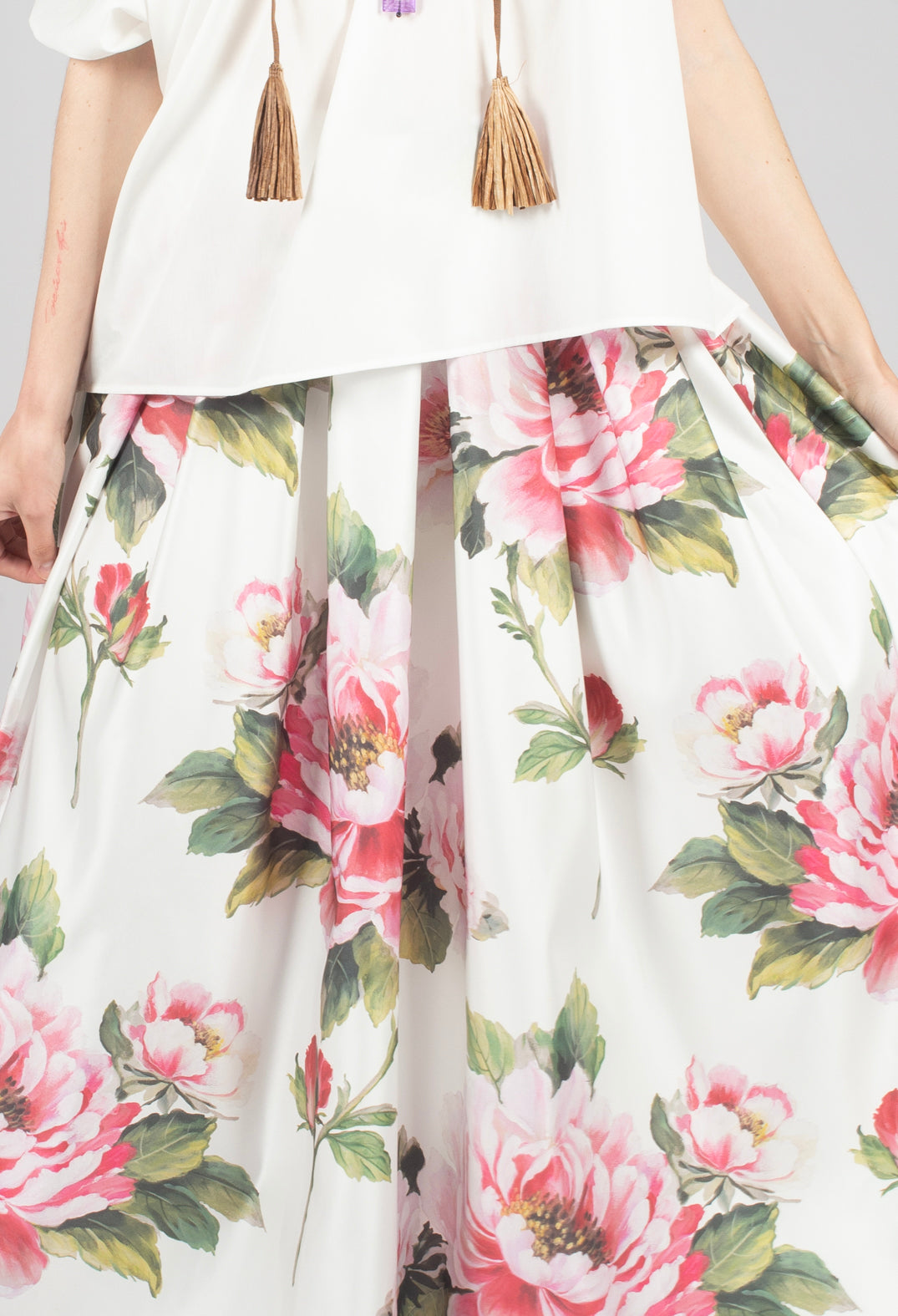 Ciliegio Skirt in Fiori Rosa
