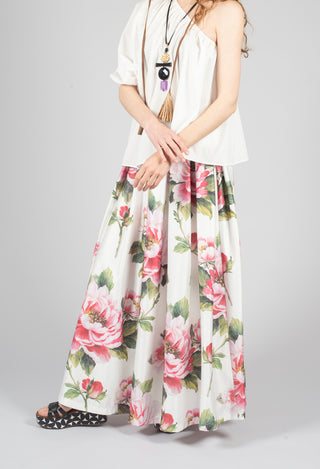 Ciliegio Skirt in Fiori Rosa