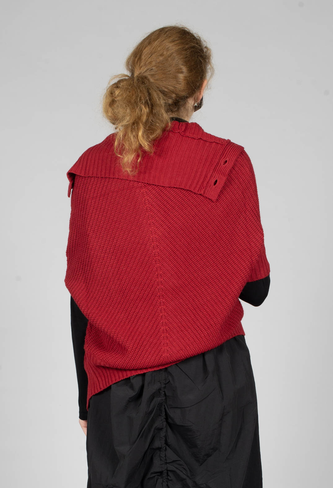 Cape Cardigan in Red