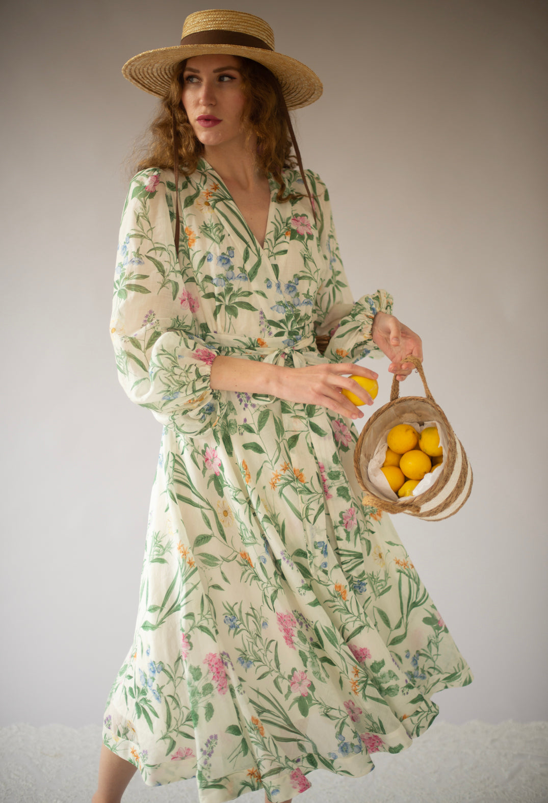 Long Ligea Dress in Flori