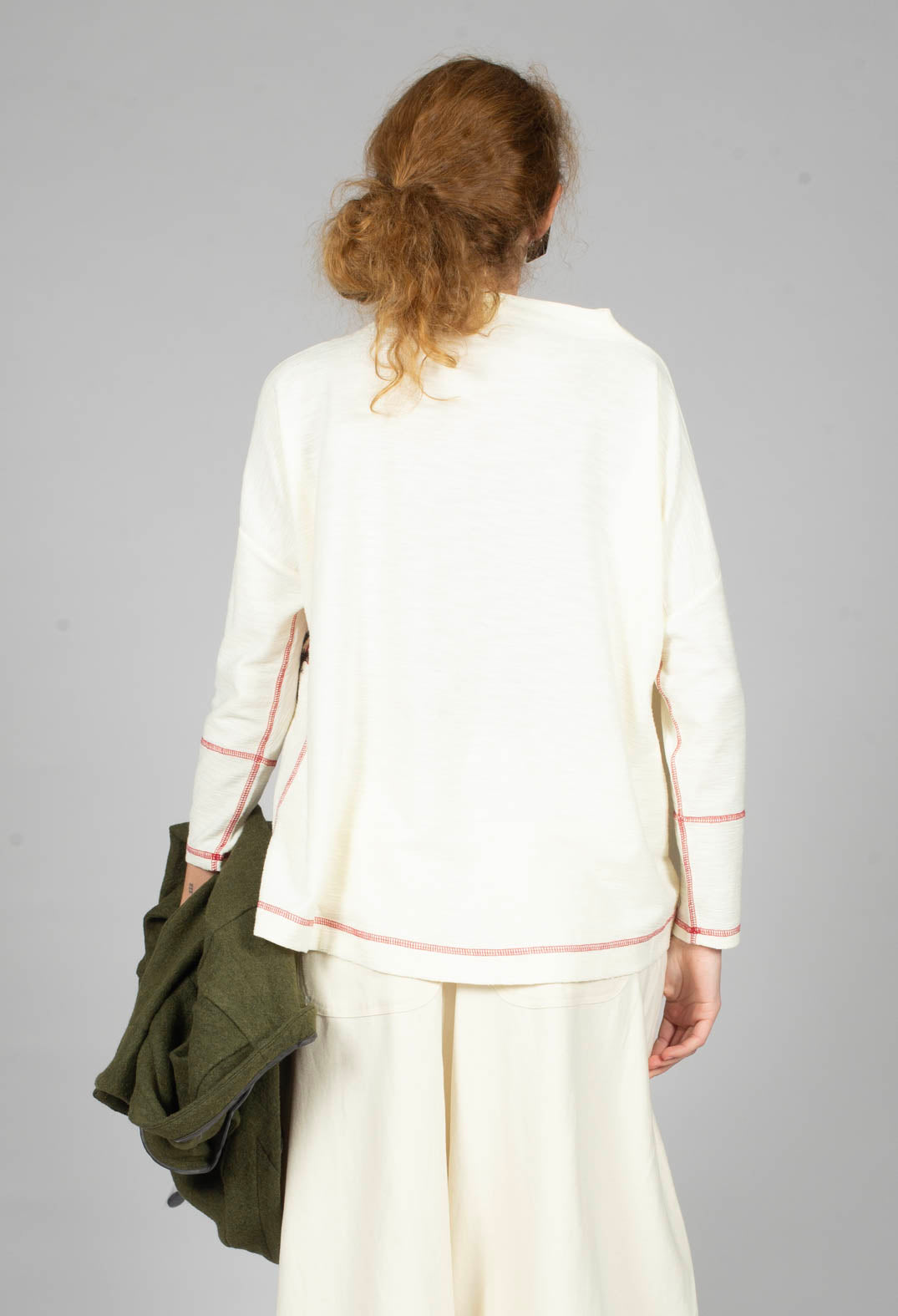 Cowl Neck Top in White