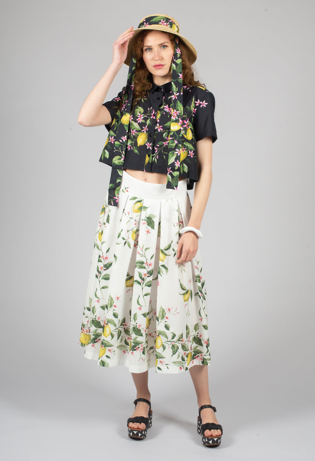 Iris Skirt in Panna Limoni