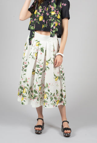 Iris Skirt in Panna Limoni
