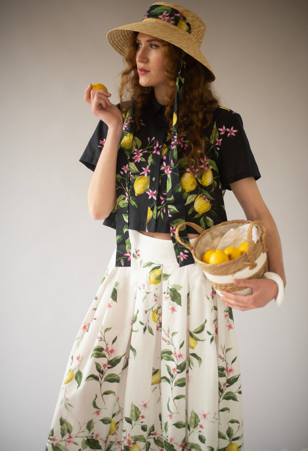 Iris Skirt in Panna Limoni