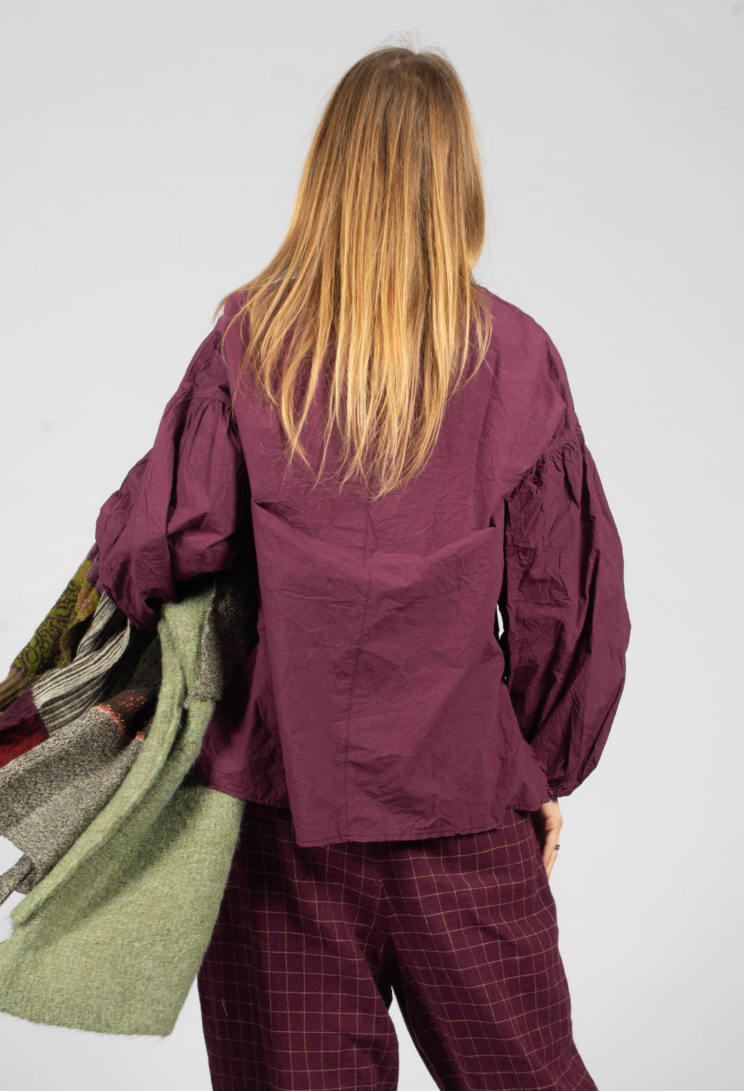 Odette Blouse in Dark Plum