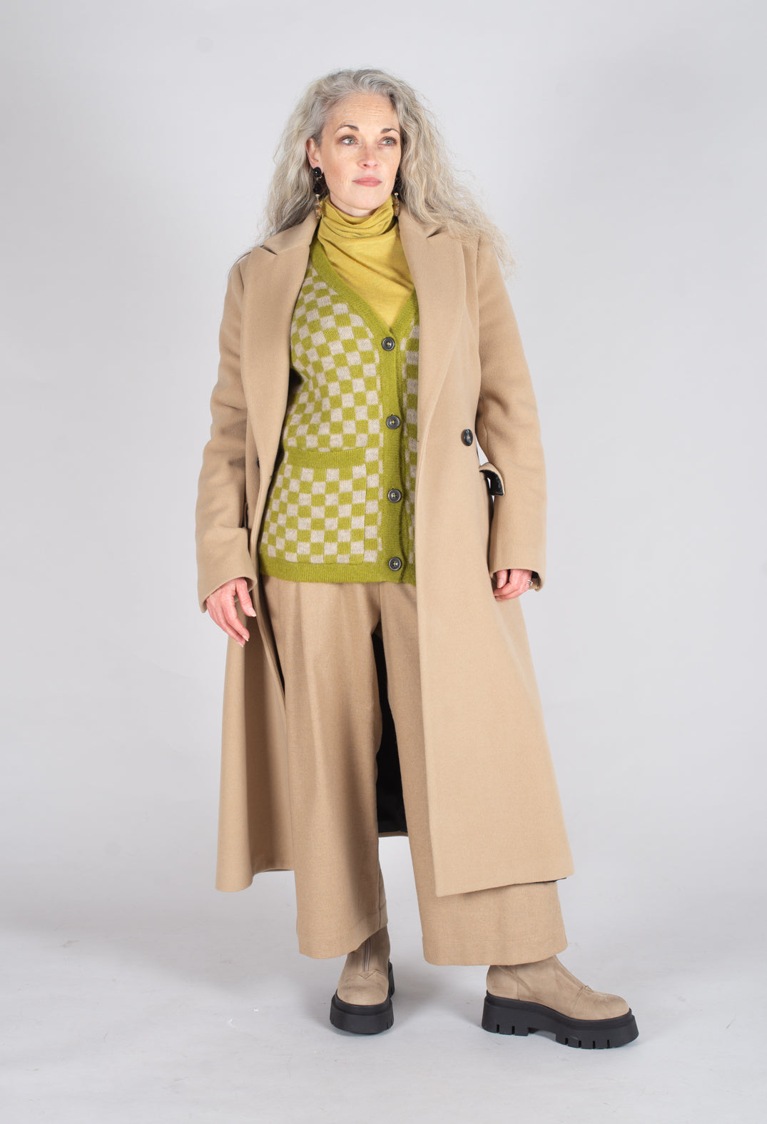 Wide Leg Woven Culottes in Beige