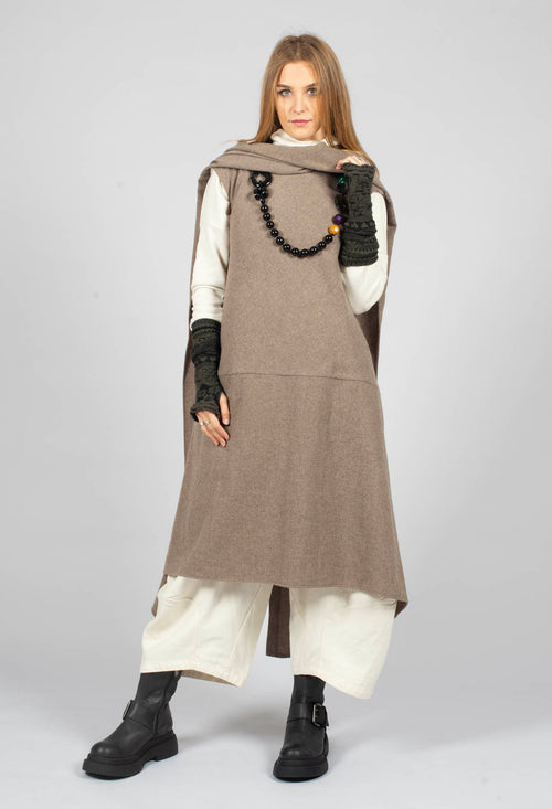 Back Neckline Dress in Mud