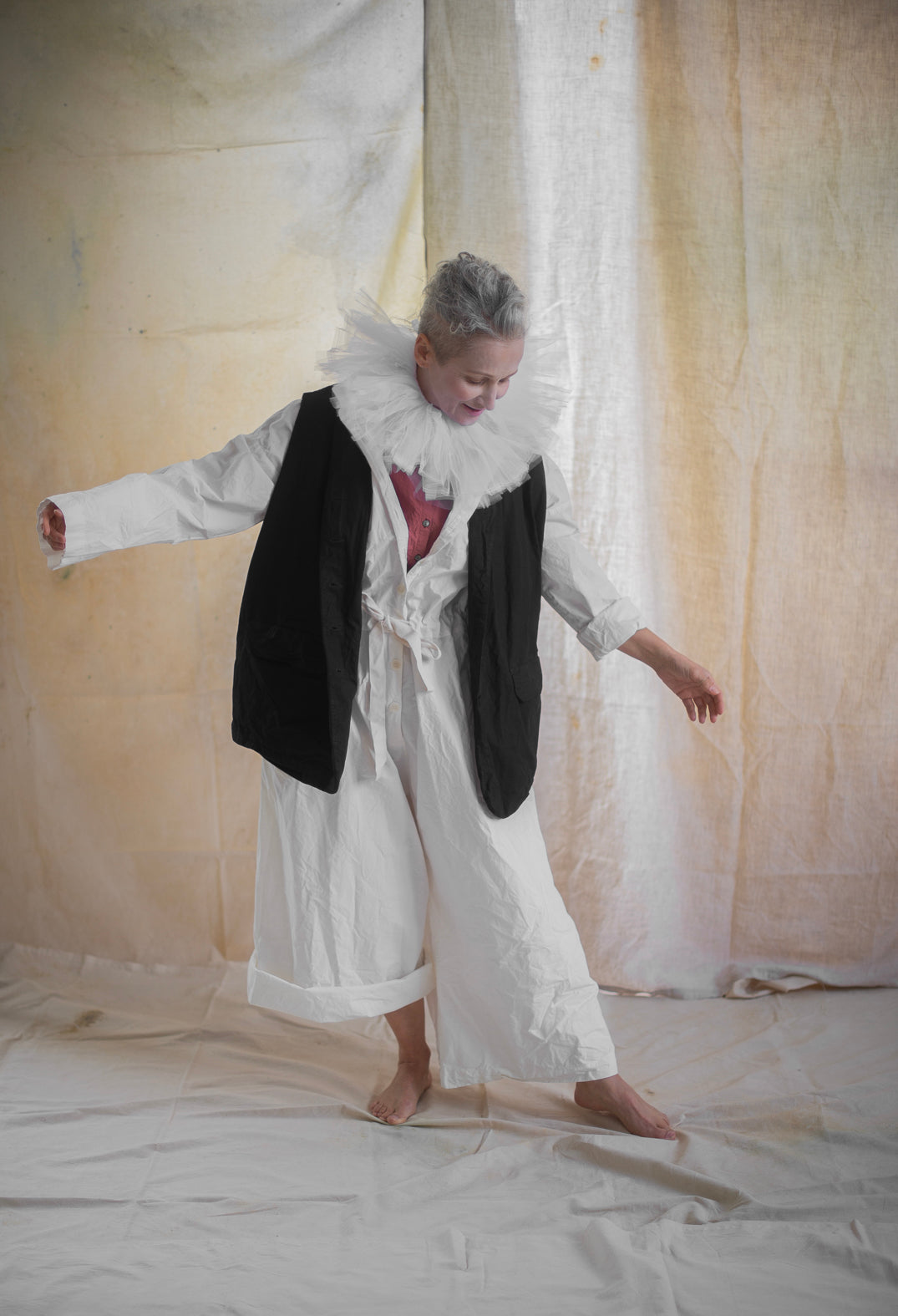 Cargo Jumpsuit CC in Milk