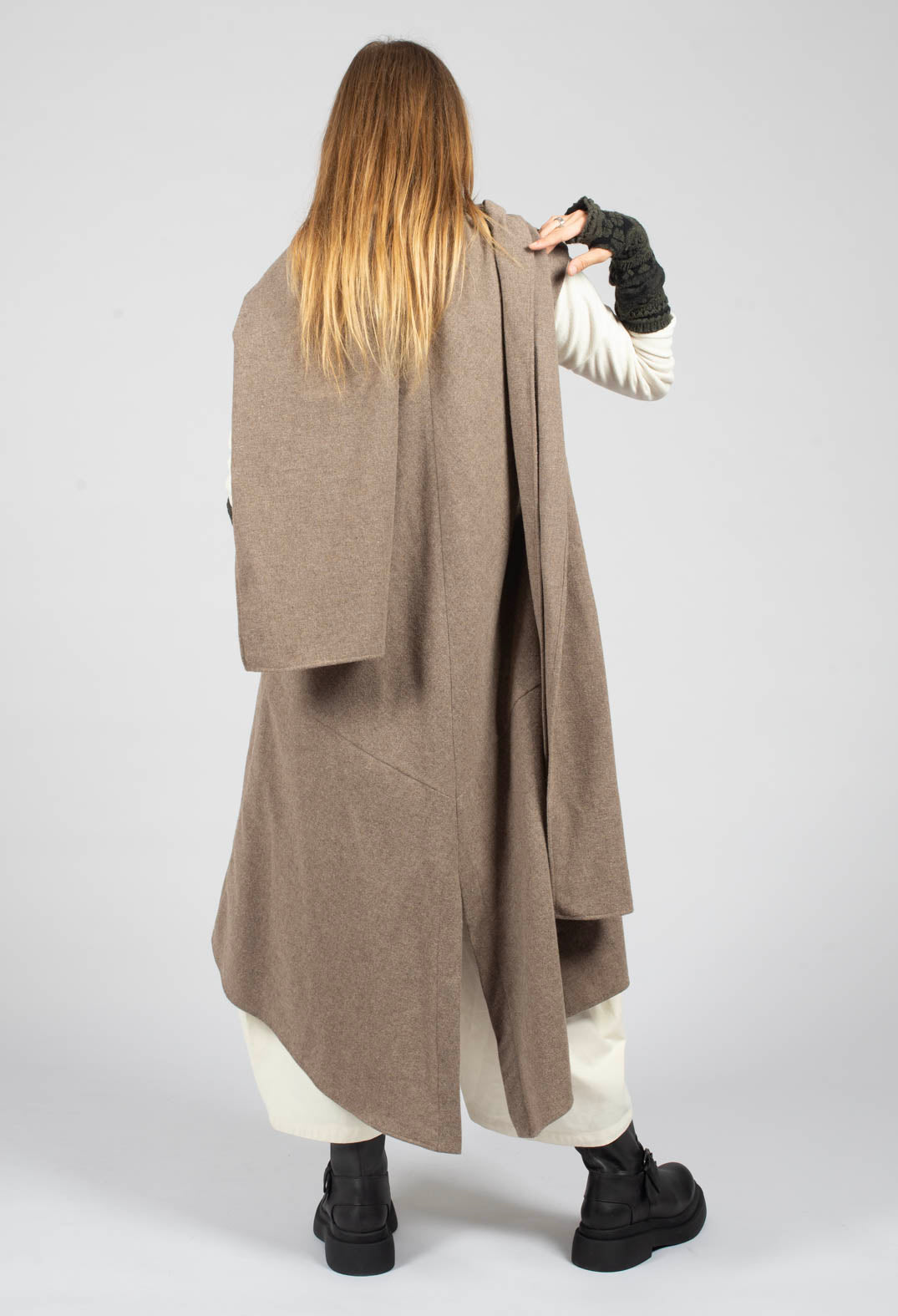 Back Neckline Dress in Mud