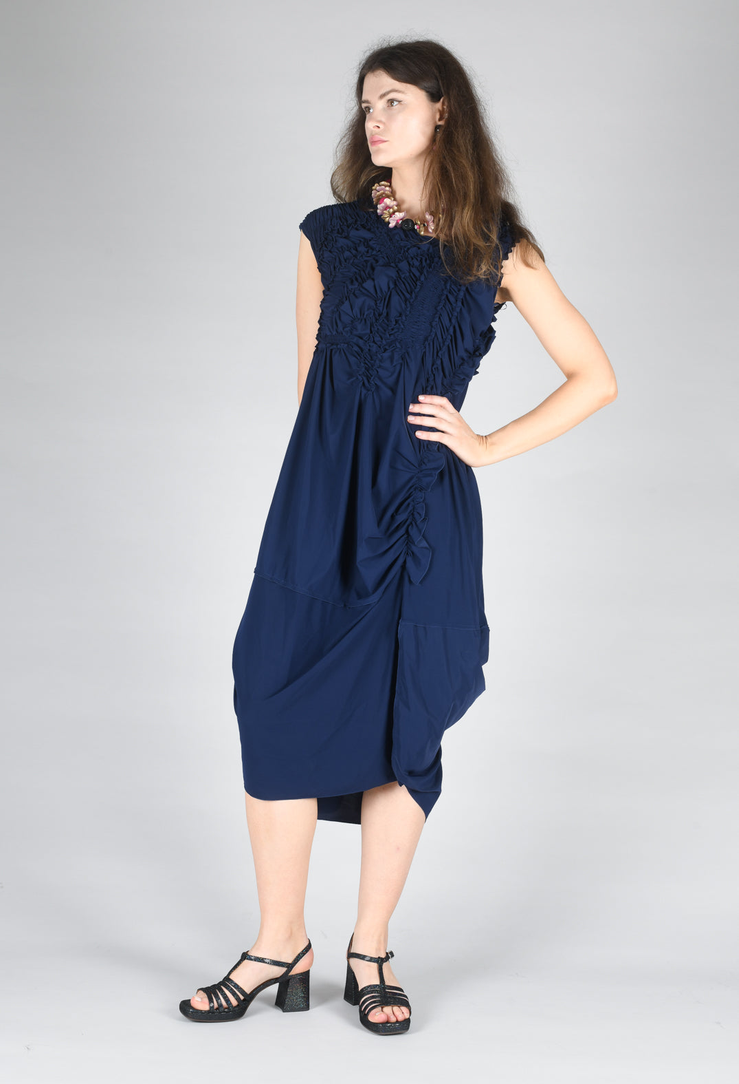 Whoosh Dress in Navy