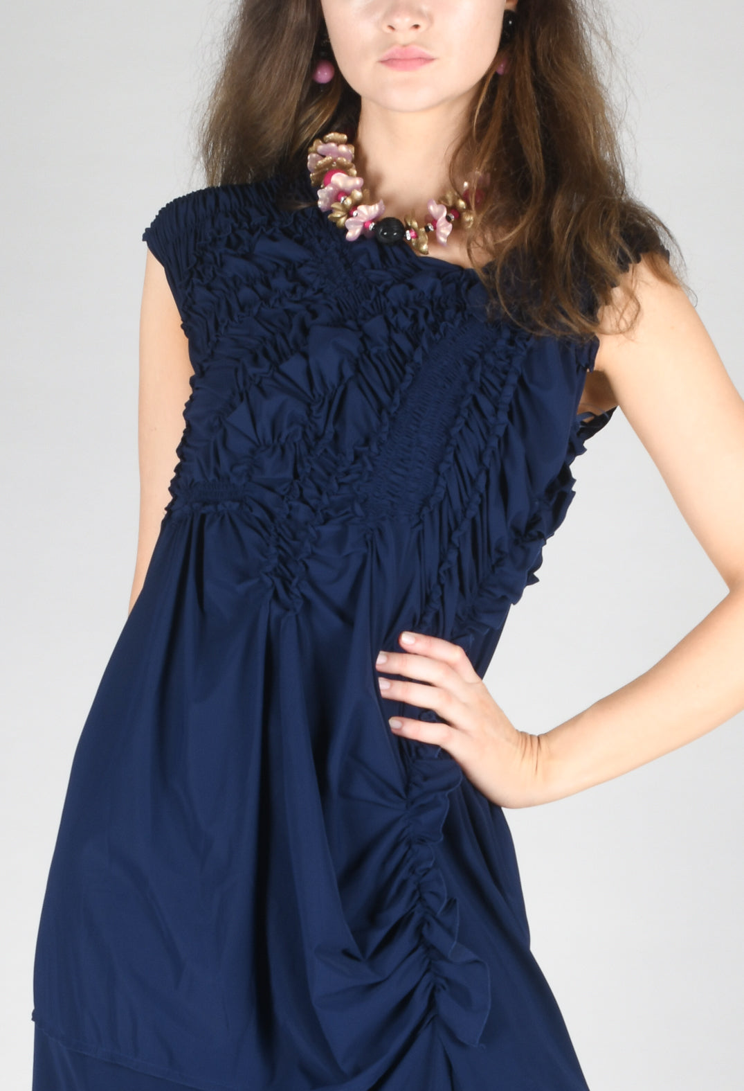 Whoosh Dress in Navy