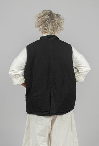Sleeveless Big Blazer CC in Black