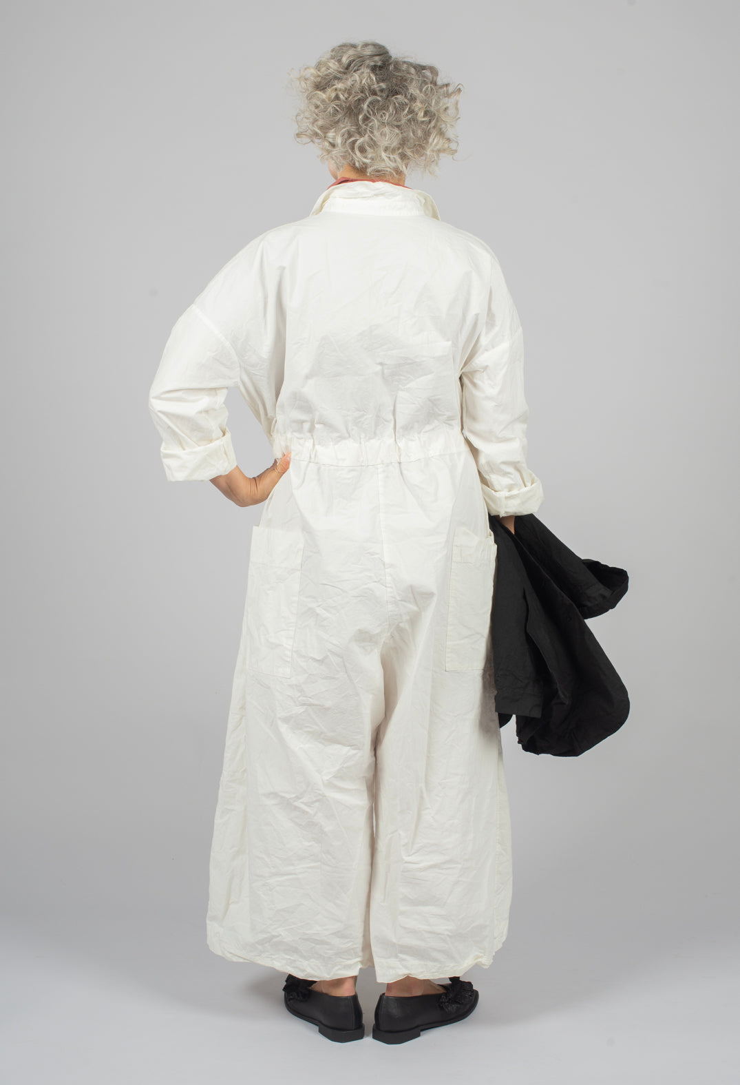Cargo Jumpsuit CC in Milk