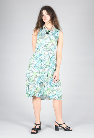 Sleeveless Smash Dress in Paperleaf