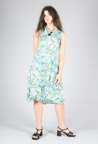 Sleeveless Smash Dress in Paperleaf