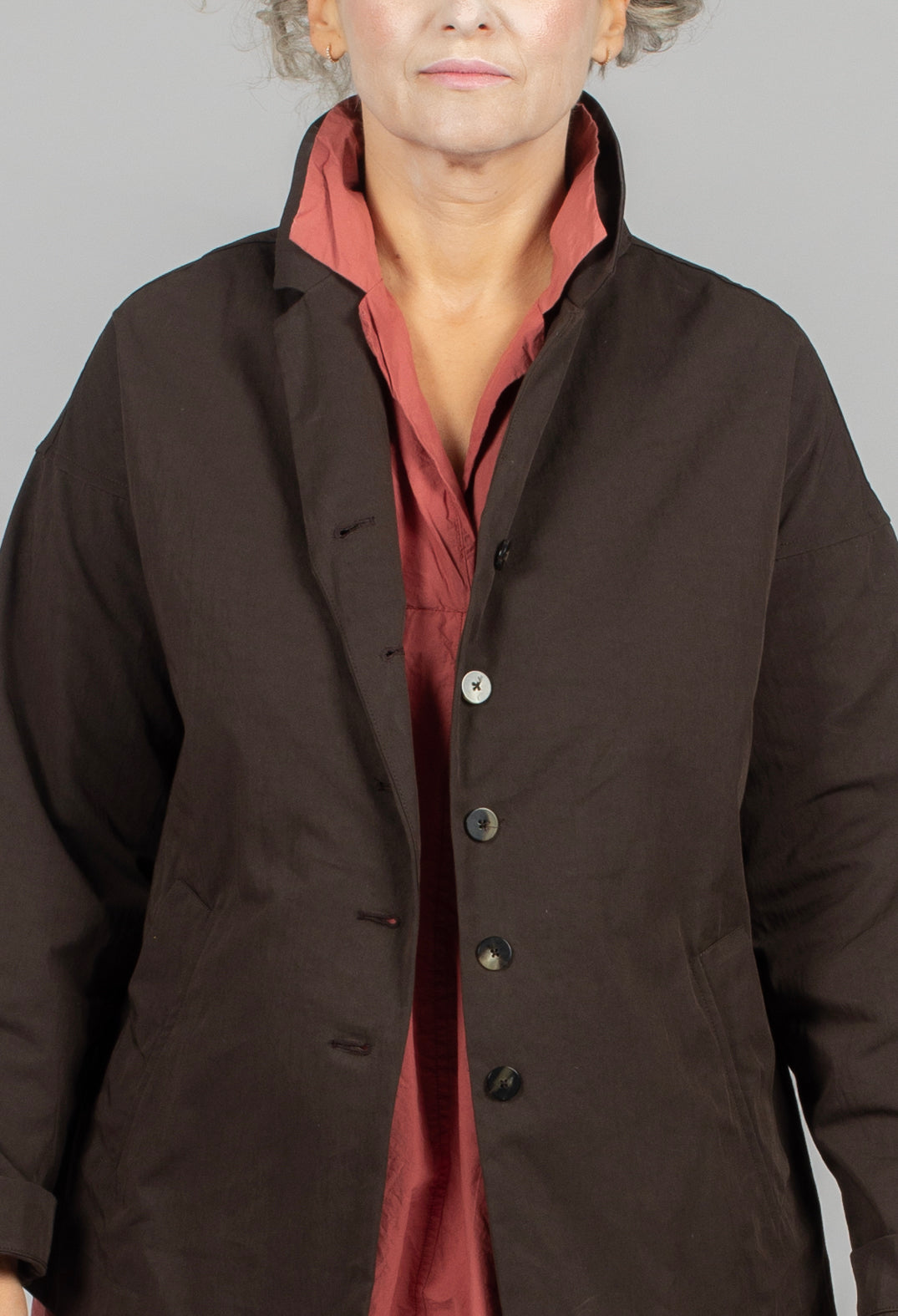 Loose Blazer WG in Brown
