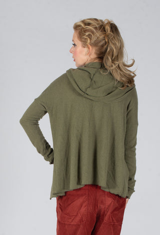 Hooded Cardigan WS in Olive