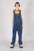 Drop Crotch Denim Jumpsuit in Blue