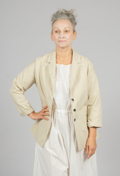 Loose Blazer WG in Stone