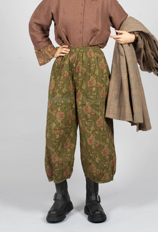 Gus Trousers in Popeline Mousse Fleure