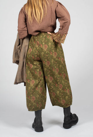 Gus Trousers in Popeline Mousse Fleure