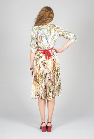 Pleated Shirt Dress in Bamboo