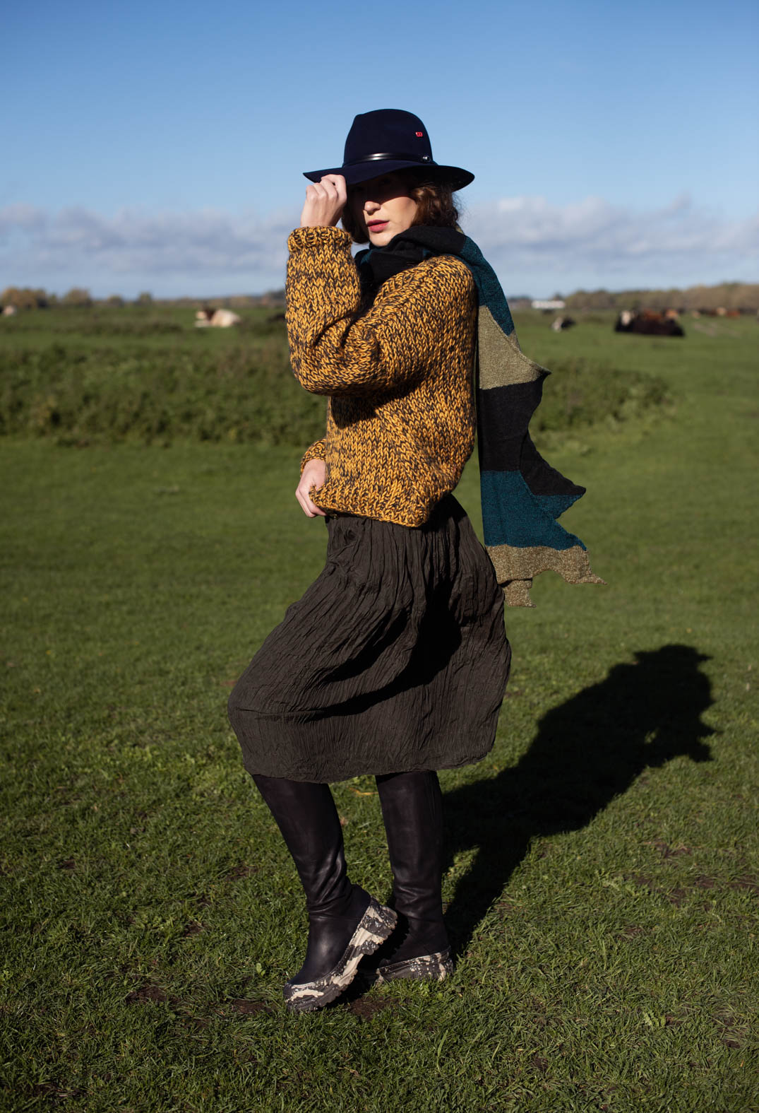 Regan dress in Lorbeer