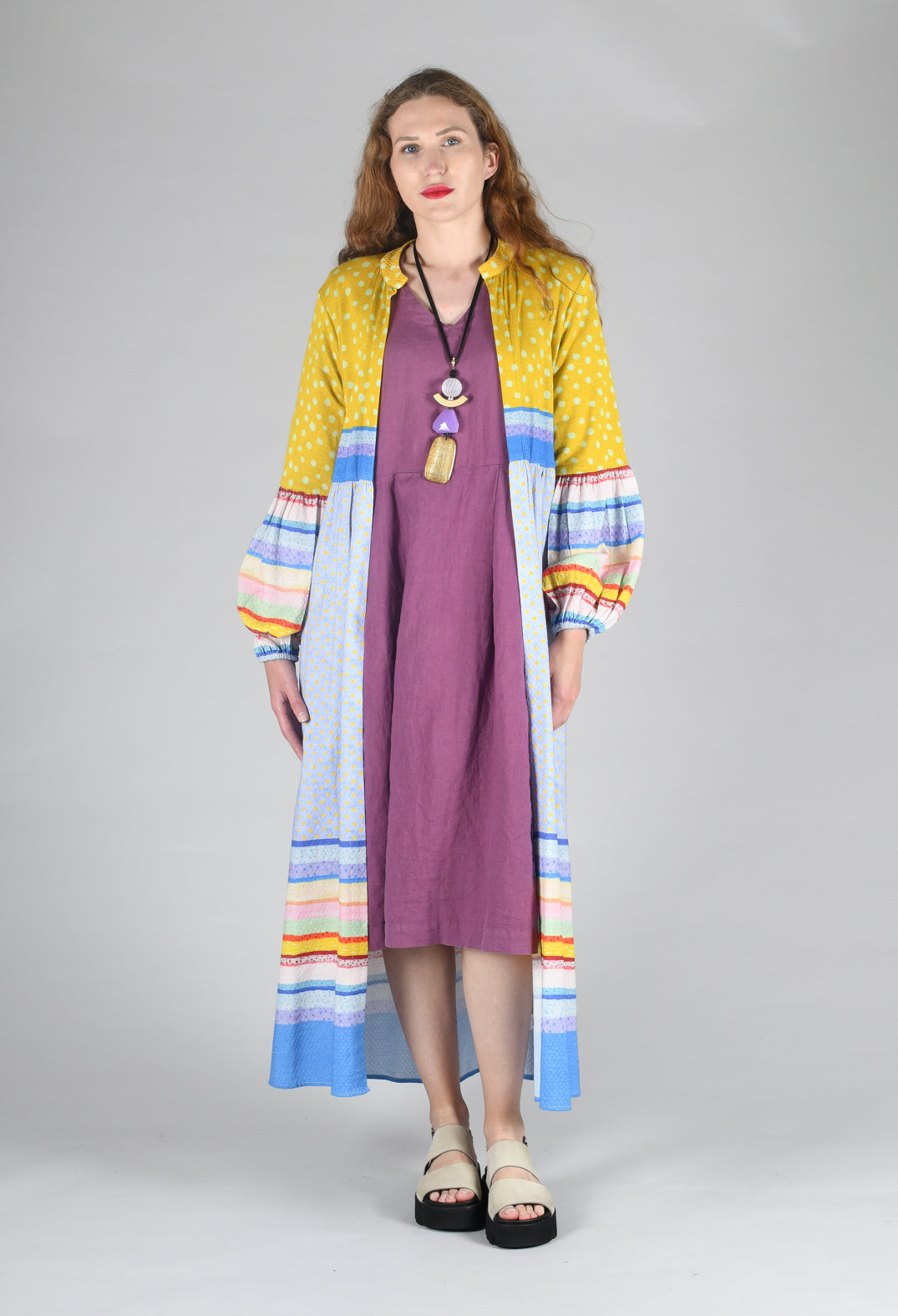 V Neck Dress in Pigment