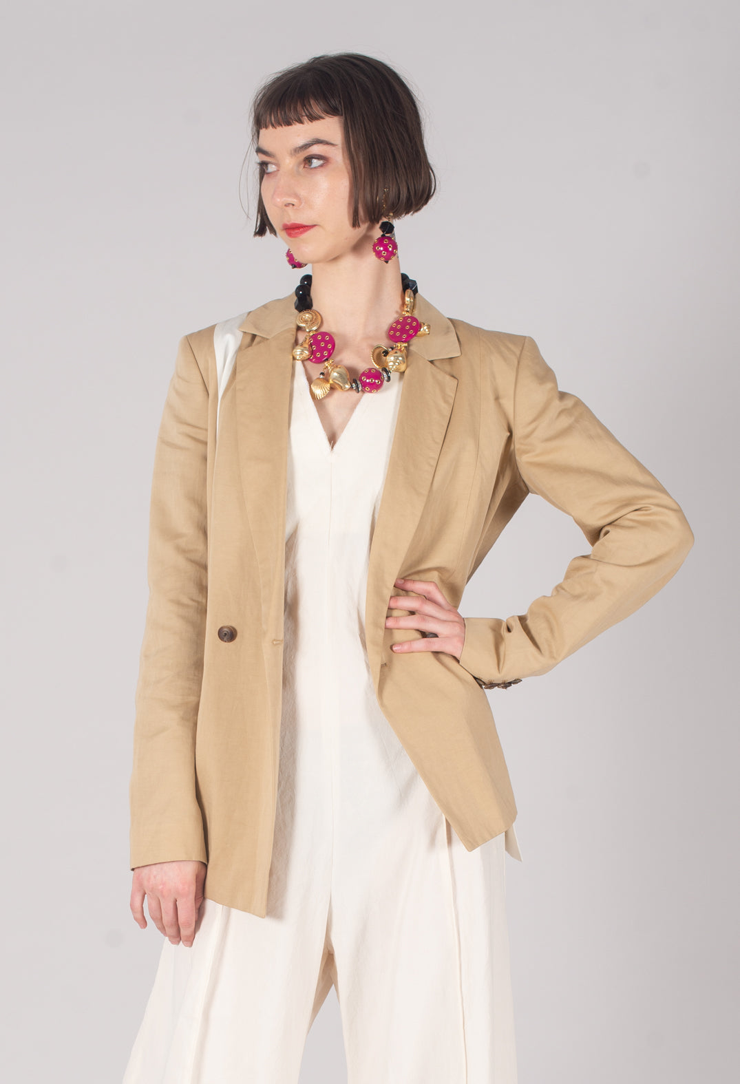 Double Breasted Blazer in Cerotto