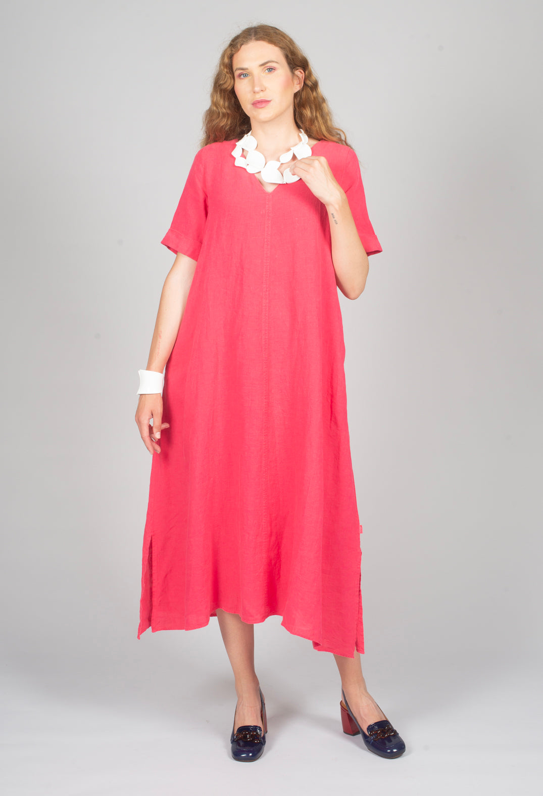 Zaris Dress in Laser Pink