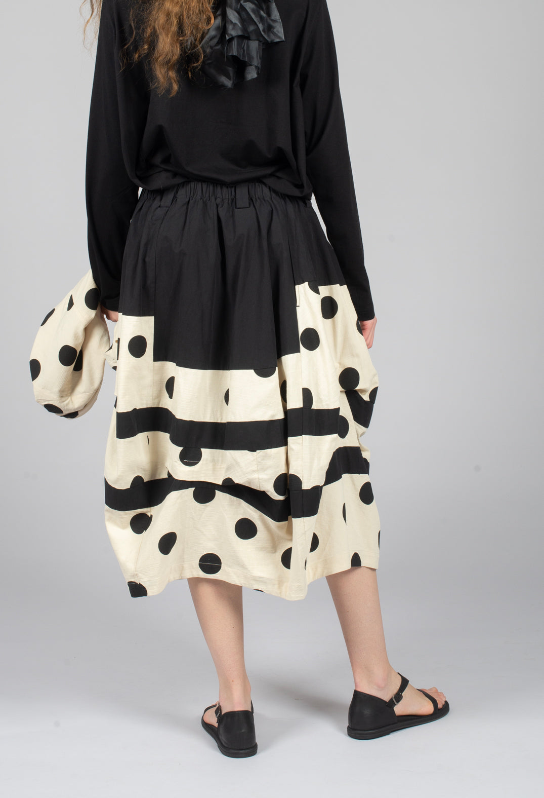 Spotty Bubble Skirt in Brown