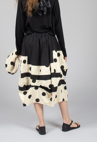 Spotty Bubble Skirt in Brown