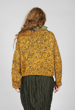 Chunky Knit Jumper in Orange Black