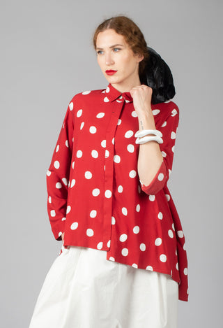 Spot Print Shirt in Red