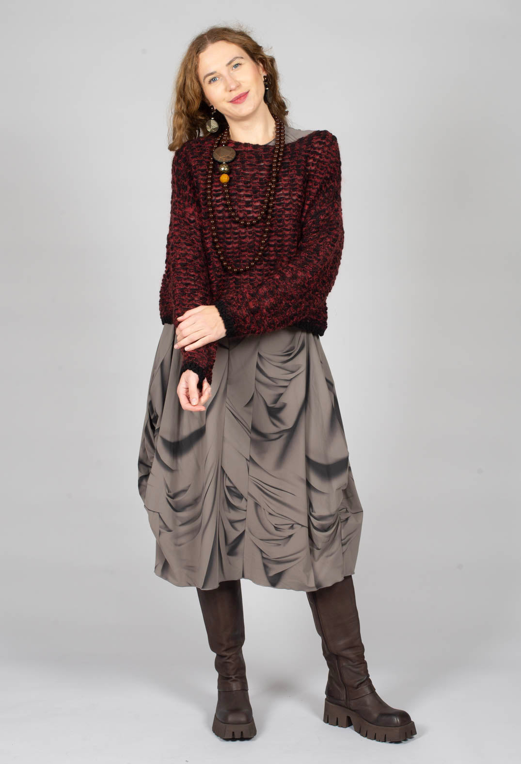 At-Length Dress in Brown