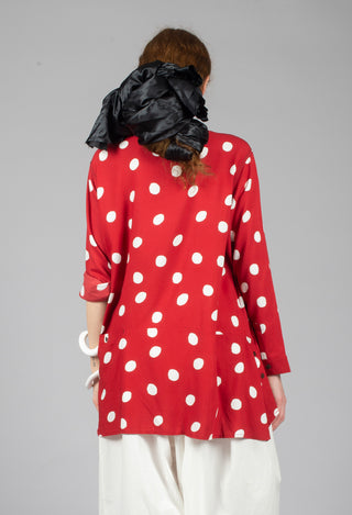 Spot Print Shirt in Red