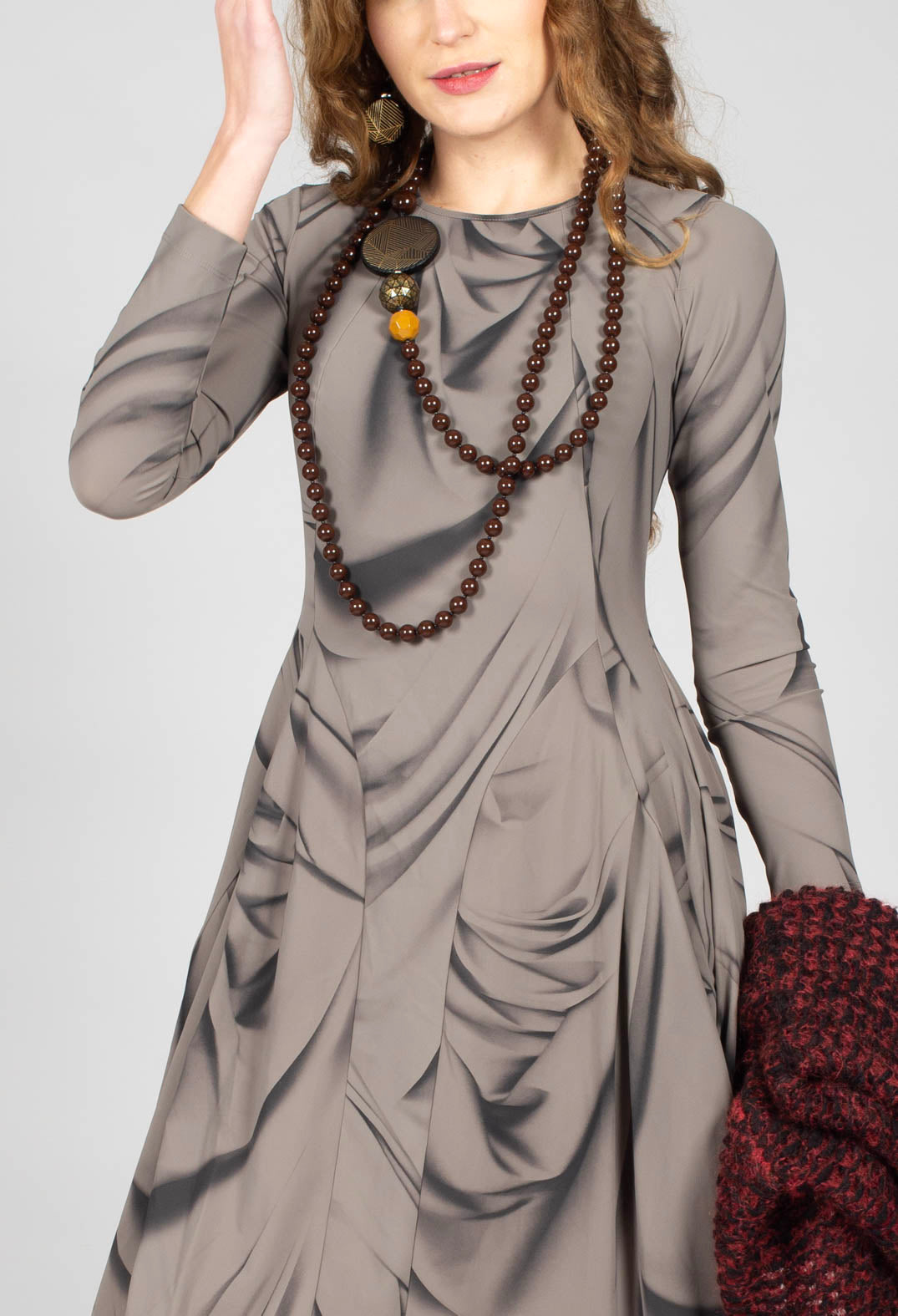 At-Length Dress in Brown