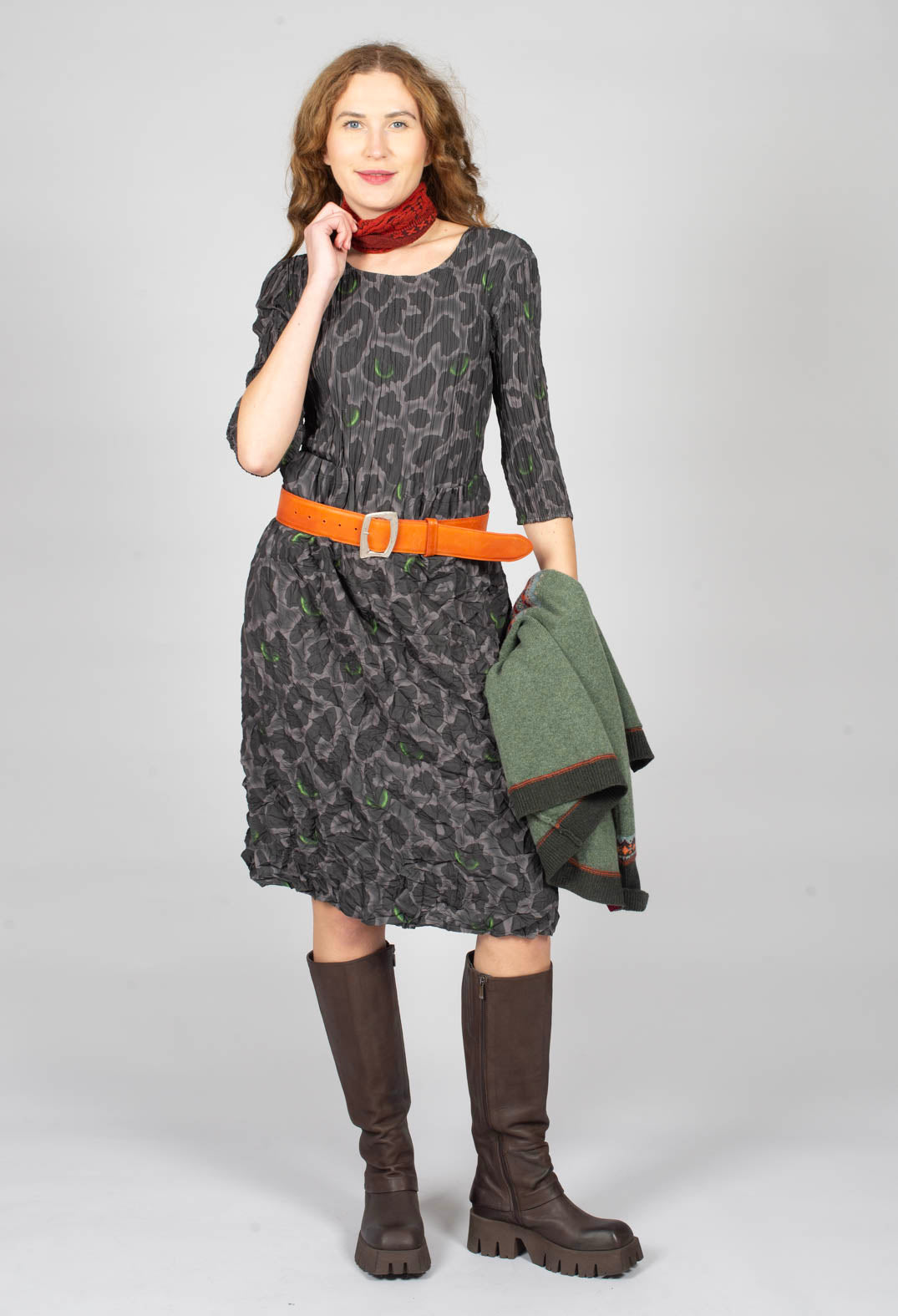 Three Quarter Sleeve Smash Dress in Eye of the Panther
