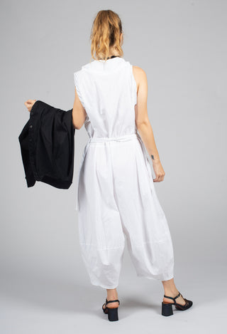Five Overalls in White Black
