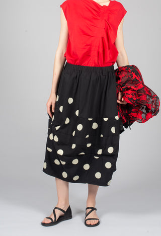 Spotty Bubble Skirt in Black