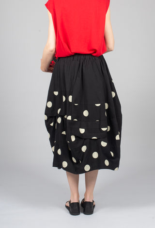 Spotty Bubble Skirt in Black
