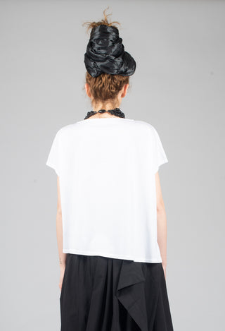 Scribble Print Pullover in White
