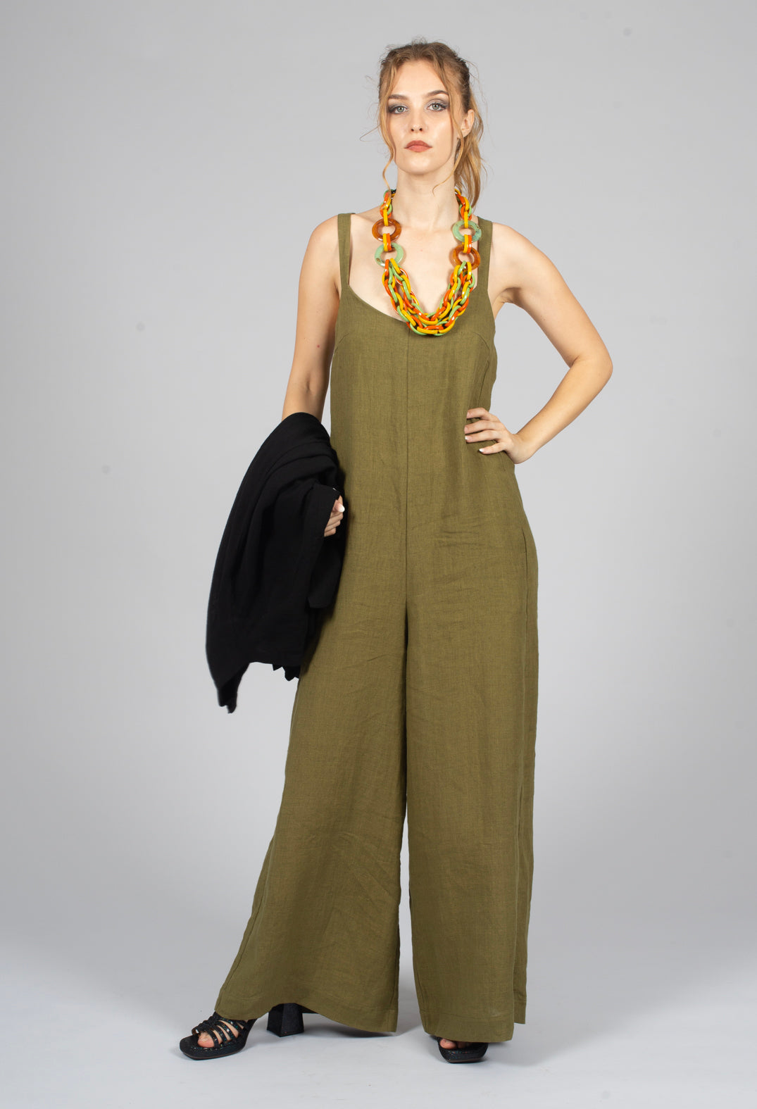 Strappy Jumpsuit in Cactus