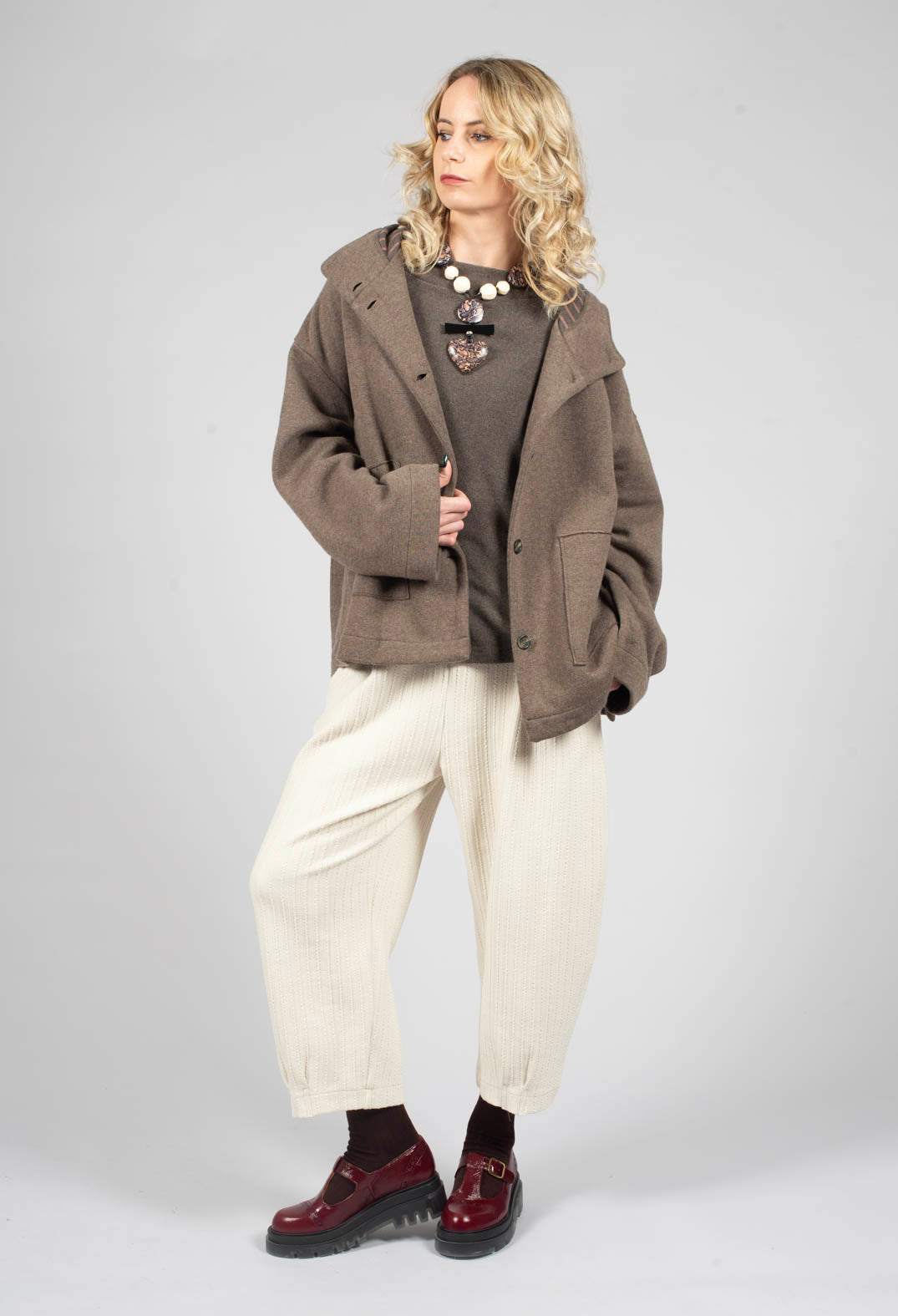 Bianco C Trousers in Luna