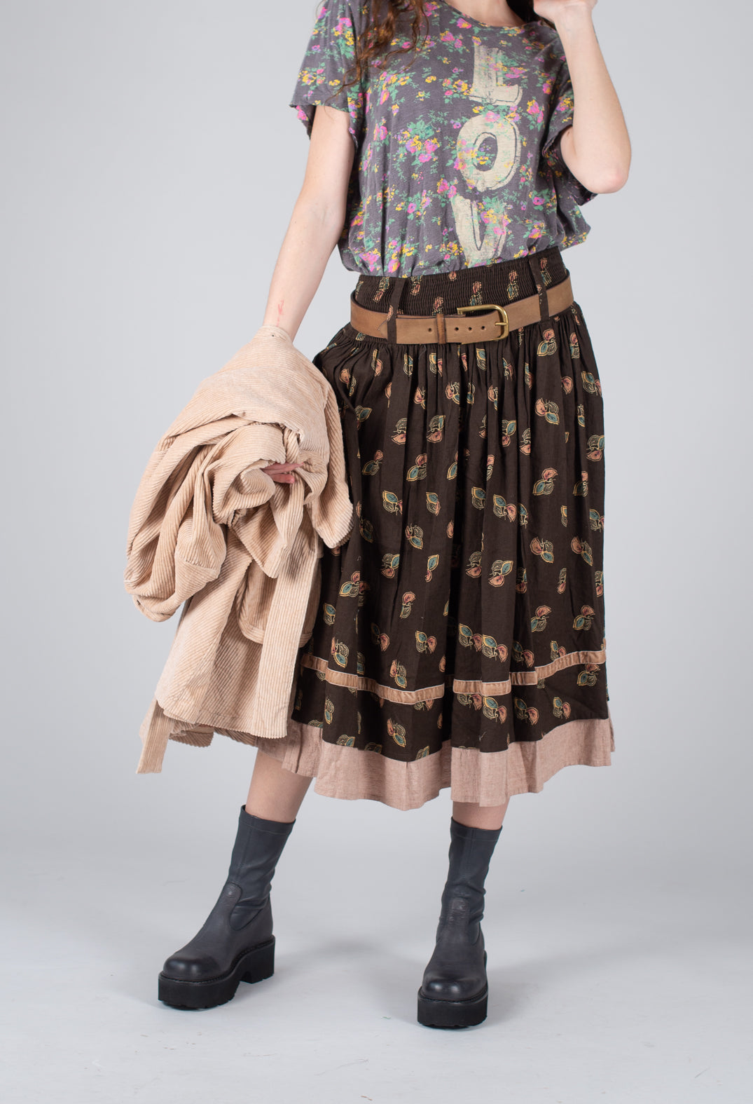 Sanja Skirt in Linen Flower